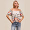 Open image in slideshow, SO ME Floral Embroidered Two Way Off The Shoulder Blouse

