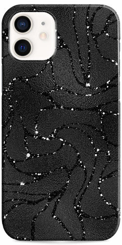 iPhone 12 Case Black Glam Design Set