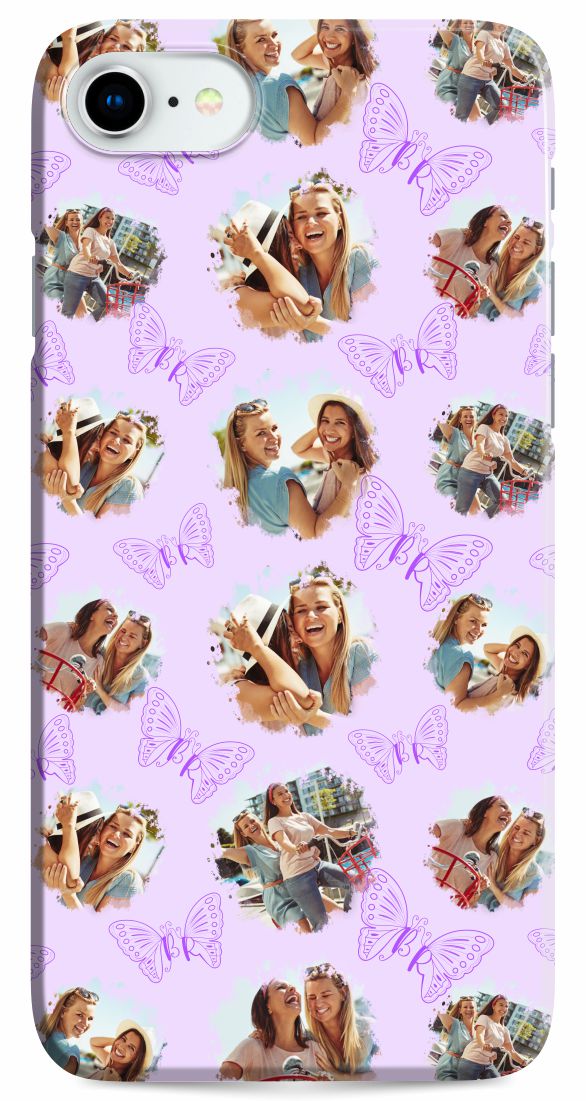 Open image in slideshow, iPhone 7 Case Butterfly Monogram Watercolor Pattern Photo Album
