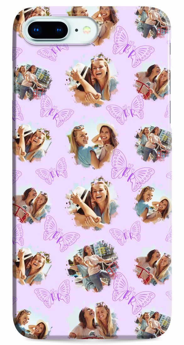 Open image in slideshow, iPhone 7 Plus Case Butterfly Monogram Watercolor Pattern Photo Album
