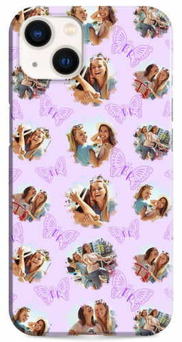 iPhone 13 Case Butterfly Monogram Watercolor Pattern Photo Album
