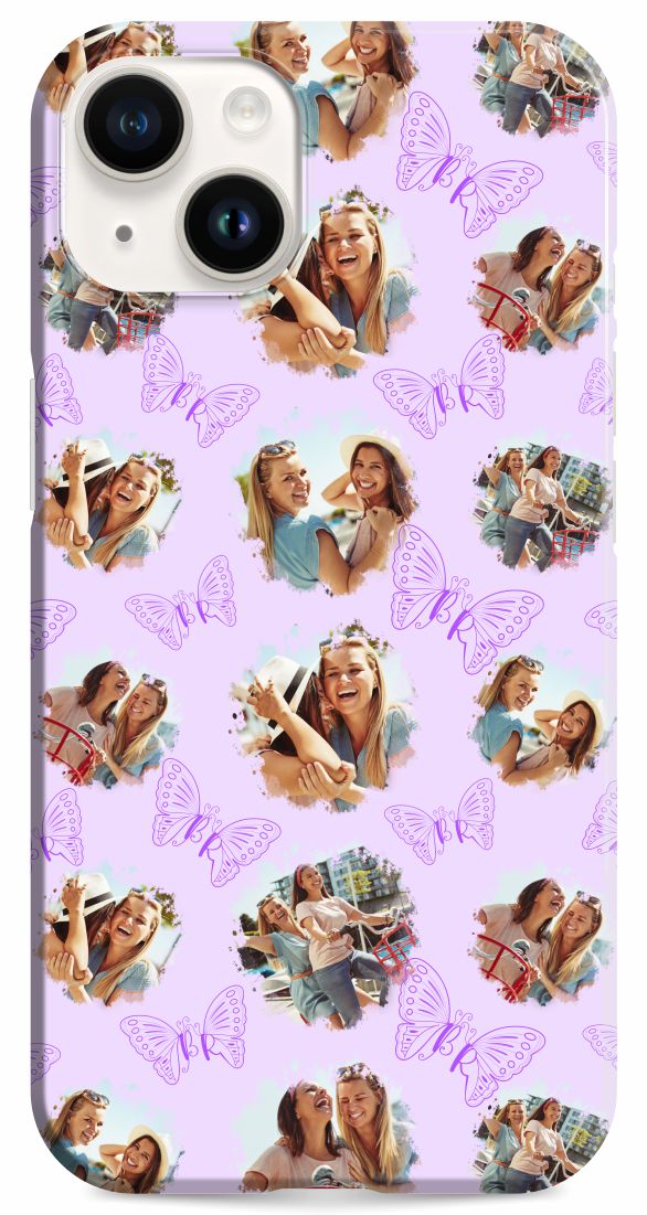 Open image in slideshow, iPhone 14 Case Butterfly Monogram Watercolor Pattern Photo Album

