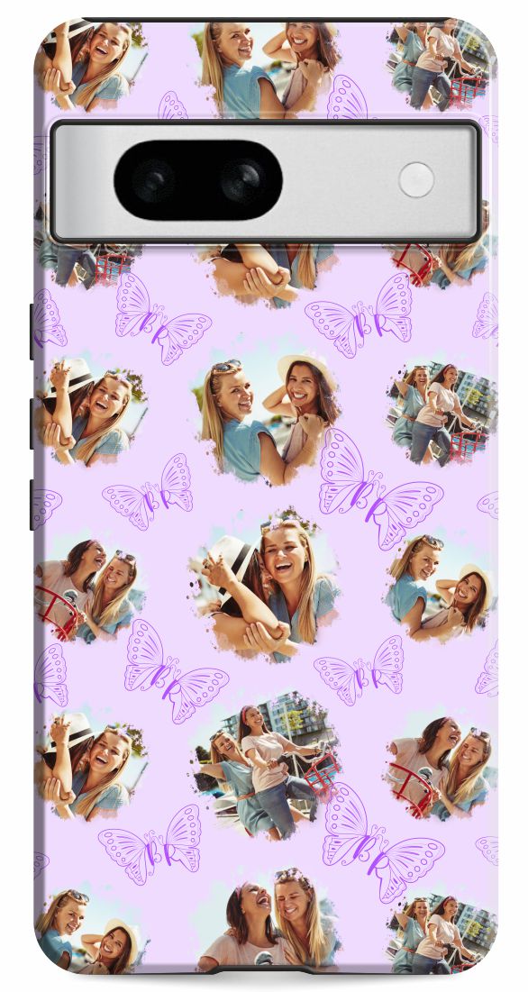 Open image in slideshow, Google Pixel 7 Case Butterfly Monogram Watercolor Pattern Photo Album
