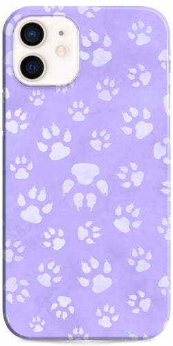 iPhone 12 Case Dog Paw Prints Design Set