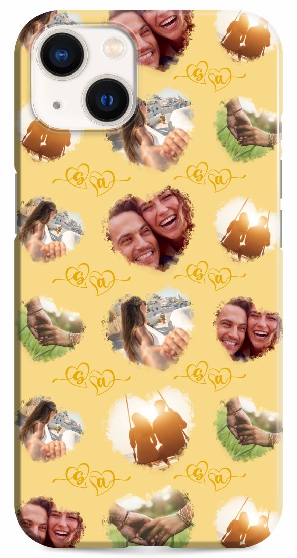 Open image in slideshow, iPhone 13 Case Love Monogram Watercolor Pattern Photo Album
