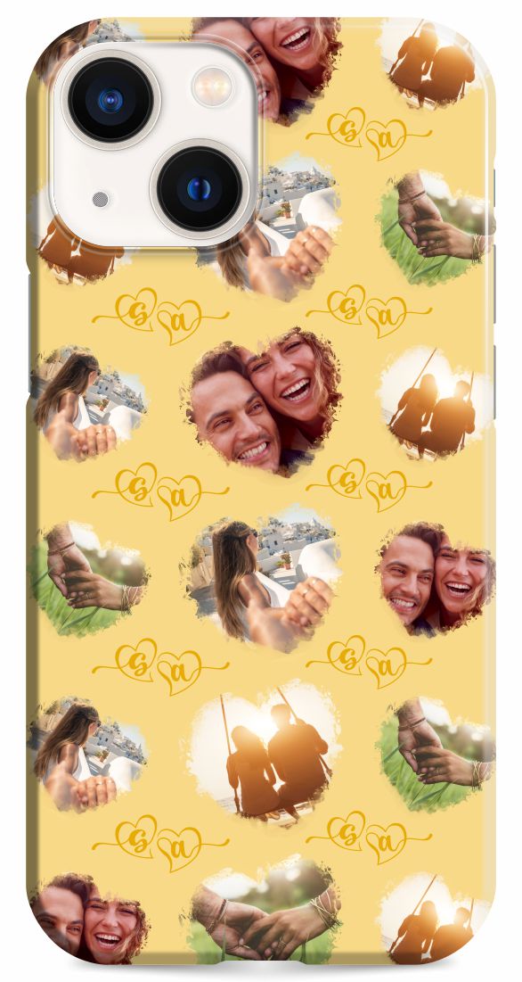 Open image in slideshow, iPhone 13 Mini Case Love Monogram Watercolor Pattern Photo Album

