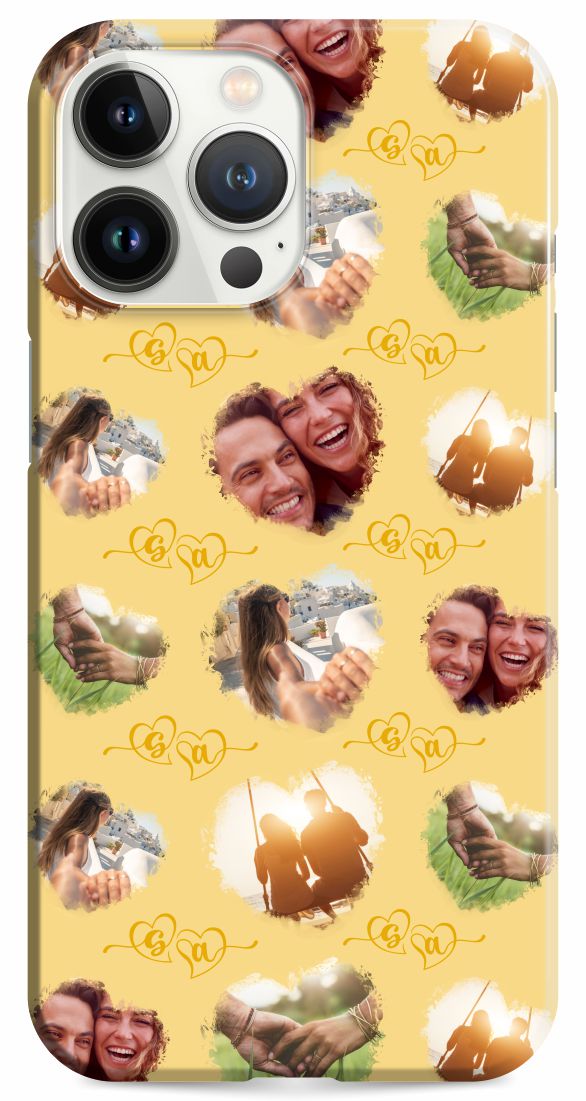 Open image in slideshow, iPhone 13 Pro Case Love Monogram Watercolor Pattern Photo Album
