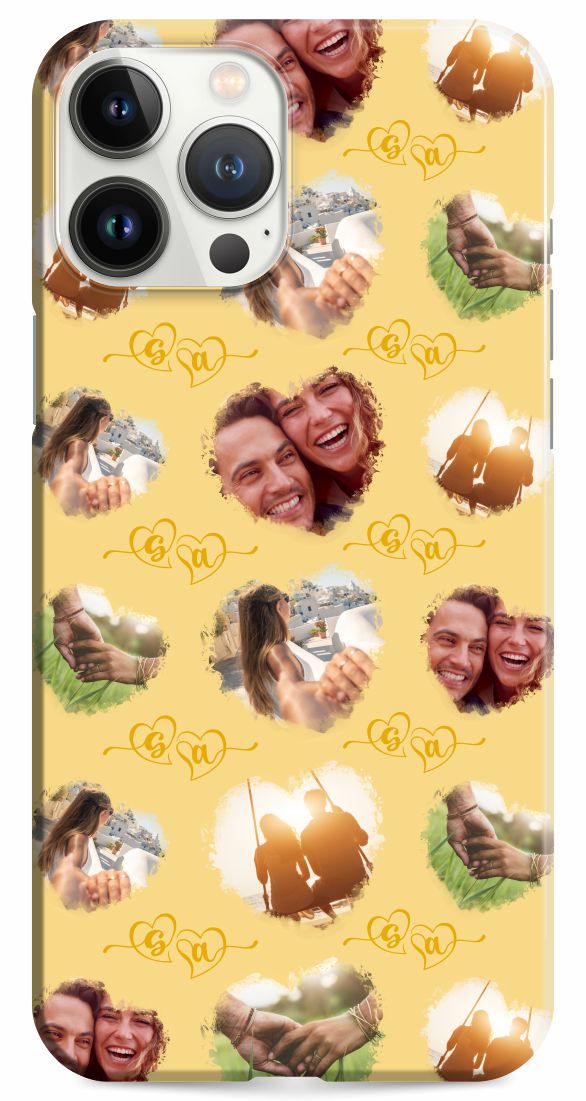 Open image in slideshow, iPhone 13 Pro Max Case Love Monogram Watercolor Pattern Photo Album
