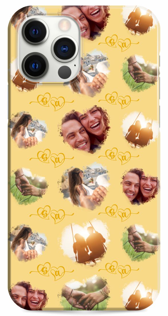 Open image in slideshow, iPhone 12 Pro Case Love Monogram Watercolor Pattern Photo Album
