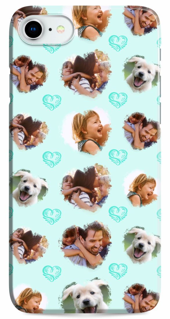 Open image in slideshow, iPhone 7 Case Monogram Watercolor Pattern Photo Album
