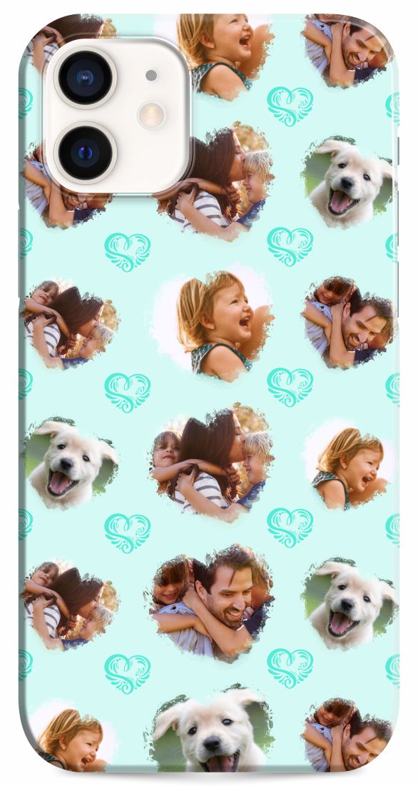 Open image in slideshow, iPhone 12 Case Monogram Watercolor Pattern Photo Album
