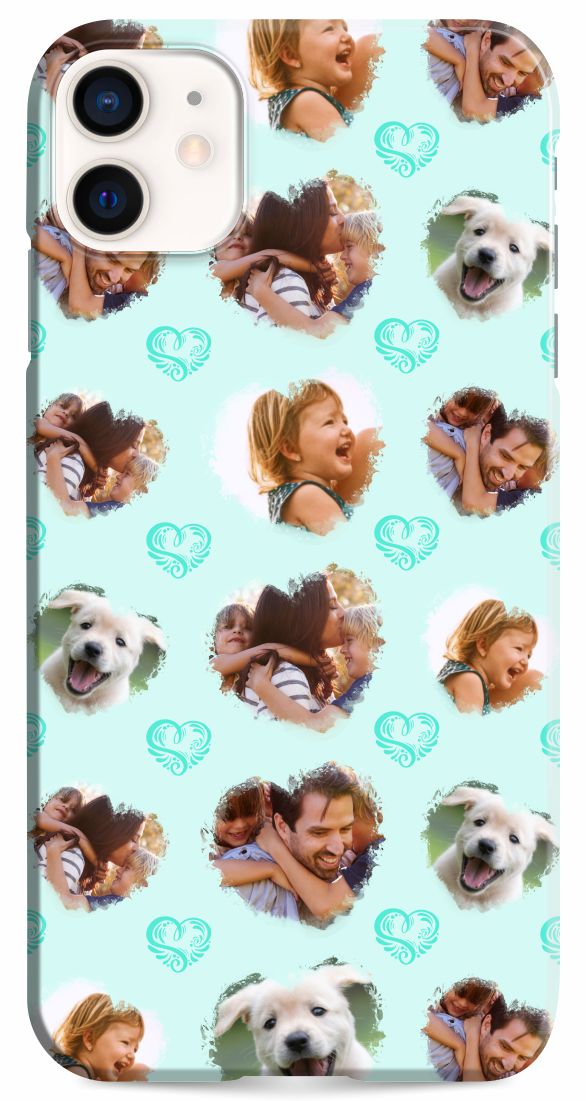 Open image in slideshow, iPhone 11 Case Monogram Watercolor Pattern Photo Album
