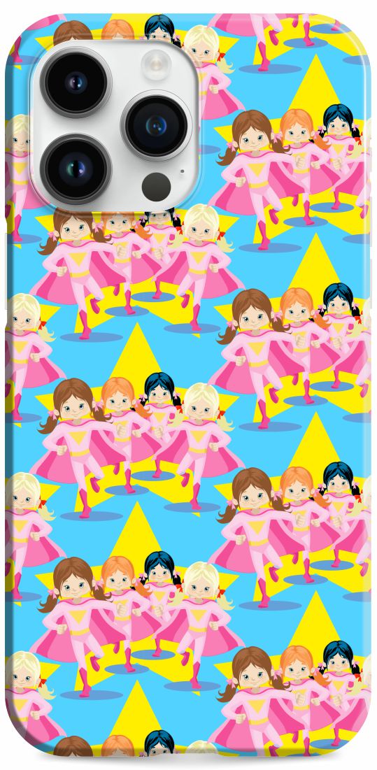 Open image in slideshow, iPhone 14 Pro Max Case Superhero Girl Design Set
