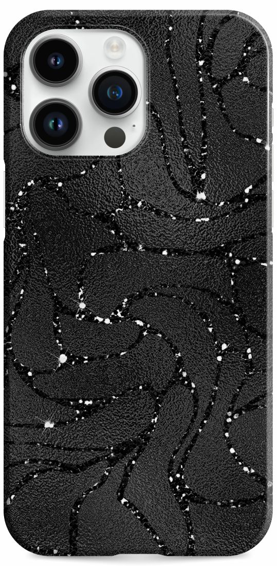 Open image in slideshow, iPhone 14 Pro Max Case Black Glam Design Set
